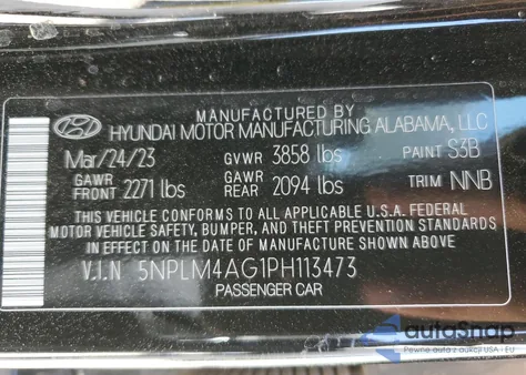 2023 Hyundai Elantra Sel из США, поврежденный, VIN 5NPLM4AG1PH113473